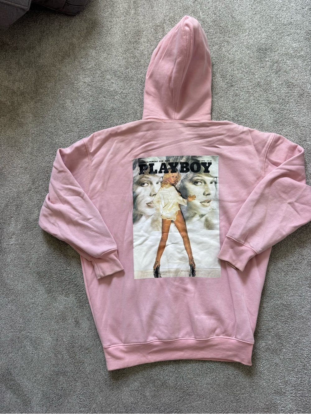 PLAYBOY Pink Graphic Zip-Up Hoodie